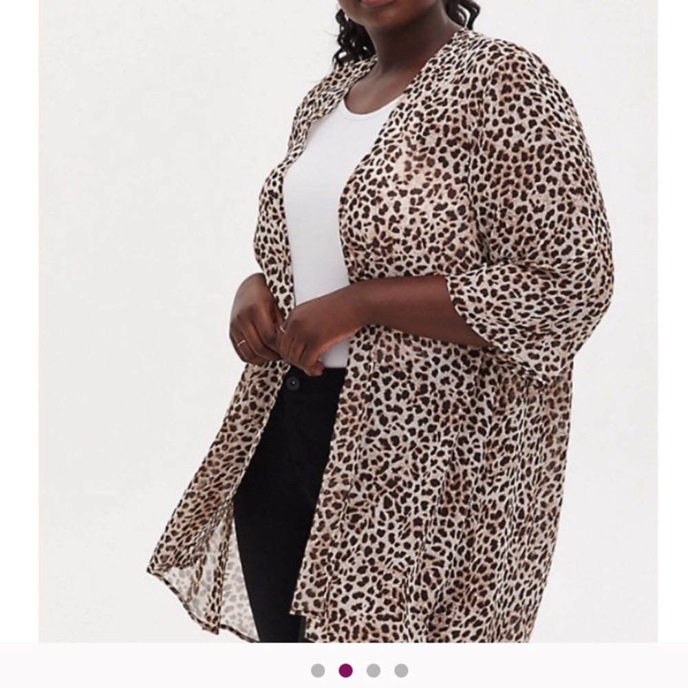 Torrid Leopard Hi/Lo Kimono Size 2